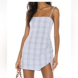LOVERS+FRIENDS Ellis Plaid Mini Dress Blue Size S